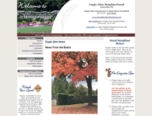 Tablet Screenshot of eagleglenneighborhood.com